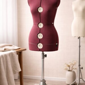 Maniquí de costura ajustable · Soporte técnico para confección y prueba de prendas