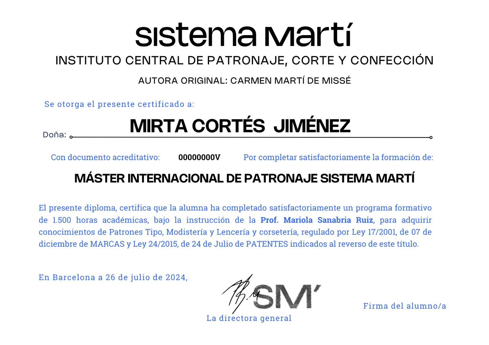 Sistema Marti Escuela Online - escuela de patronaje online